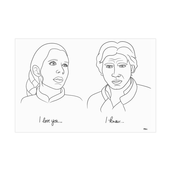 Han & Leia "I Love You" Print