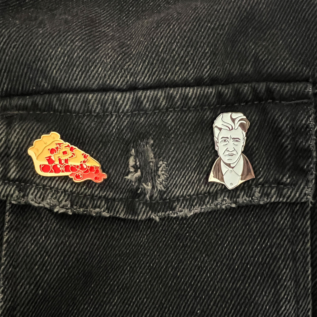 David Lynch Lapel Pin | Glow in the Dark | Twin Peaks