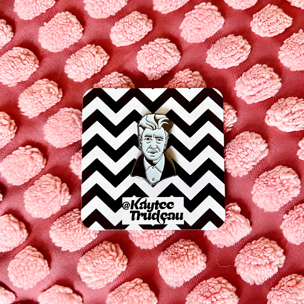David Lynch Lapel Pin | Glow in the Dark | Twin Peaks